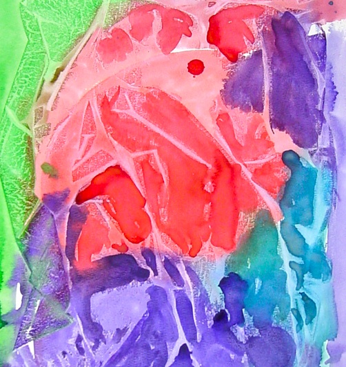 502x531 Watercolor And Plastic Wrap Artwork - Plastic Wrap Watercolor
