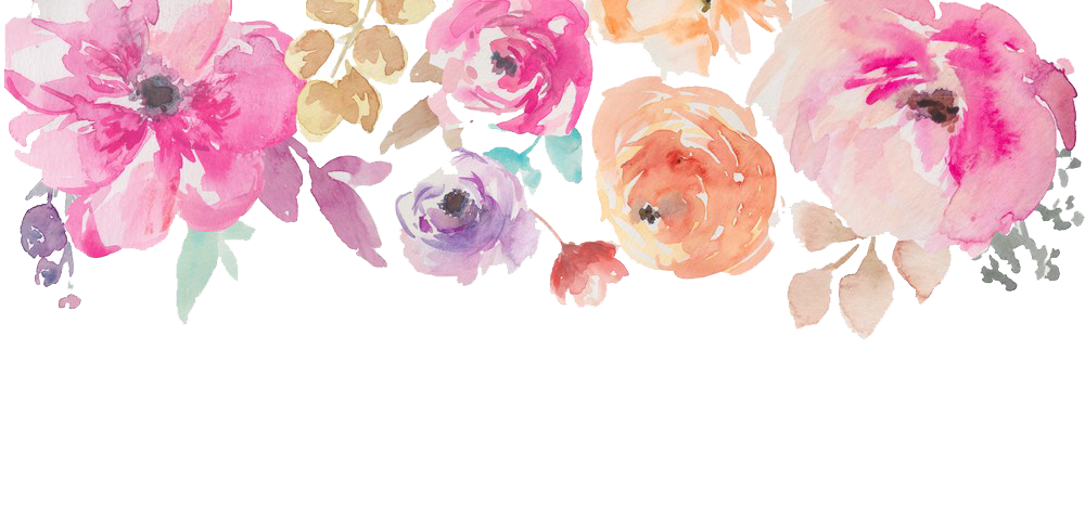 1000x466 Watercolor Flowers Png Image - Png Watercolor