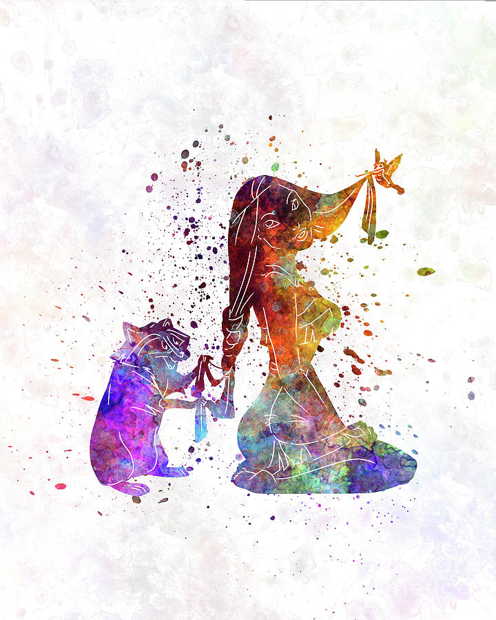 720x900 Pocahontas Watercolor Art Painting By Pablo Romero - Pocahontas Watercolor