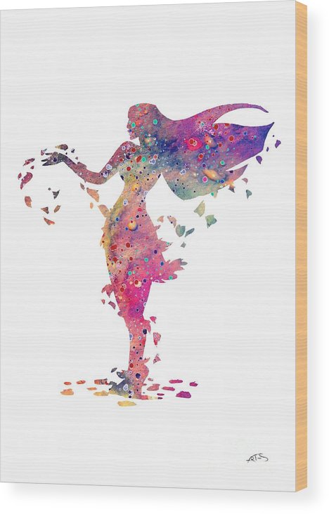 468x732 Pocahontas Watercolor Wood Print By Svetla Tancheva - Pocahontas Watercolor