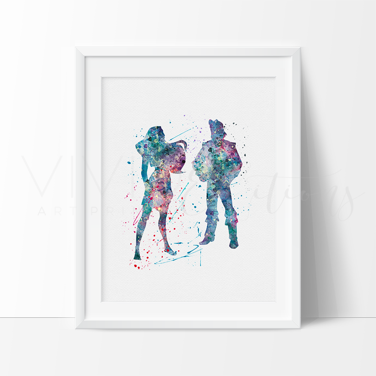 1200x1200 Pocahontas And John Smith Watercolor Art Print - Pocahontas Watercolor