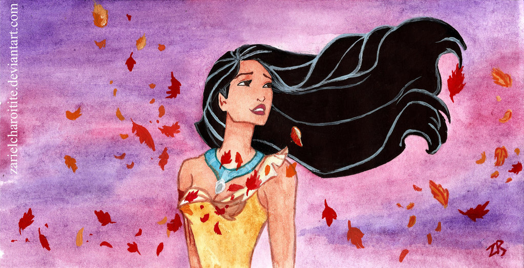 1023x524 Pocahontas By Zarielcharoitite - Pocahontas Watercolor