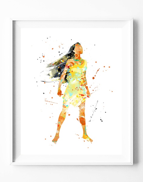 472x600 Wish Princess Pocahontas Watercolor Painting Canvas Art Print - Pocahontas Watercolor