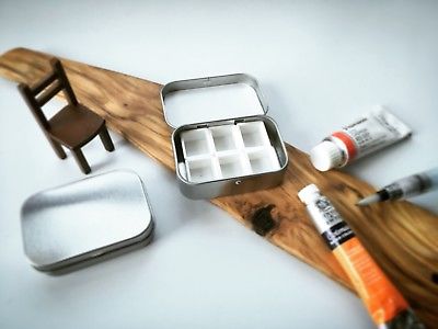 400x300 Travel Friendly Mini Watercolor Pocket Palette. 6 Half Pans Ready - Pocket Watercolor