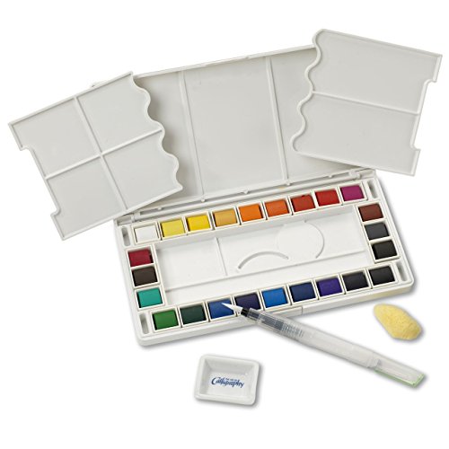 500x500 Jerry Q Art 24 Assorted Water Colors Travel Pocket Set Free - Pocket Watercolor
