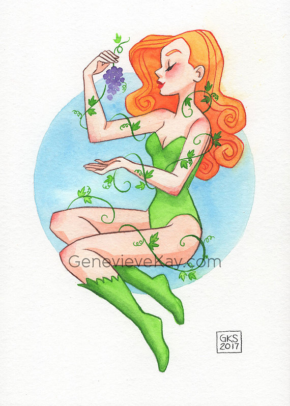 570x798 Poison Ivy 5x 7 Watercolor Painting - Poison Ivy Watercolor