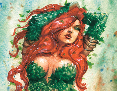 404x316 Poison Ivy On Behance - Poison Ivy Watercolor