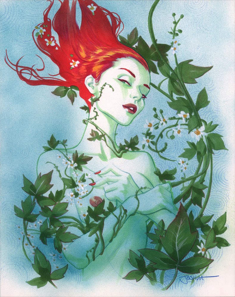 790x1000 The Art Of Joshua Middleton Poison Ivy - Poison Ivy Watercolor