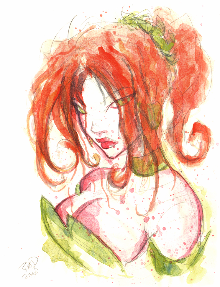 746x972 Watercolor - Poison Ivy Watercolor