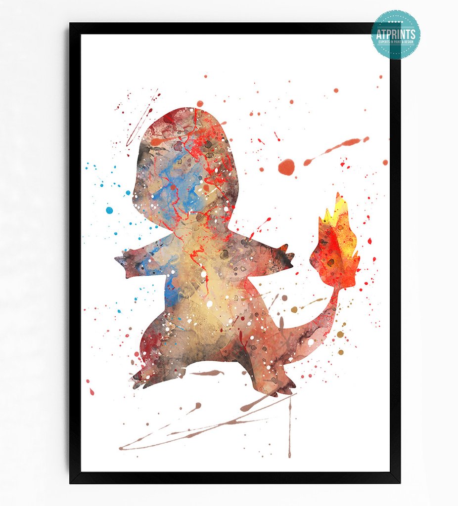 926x1024 Pokemon Watercolour Art Print - Pokemon Watercolor