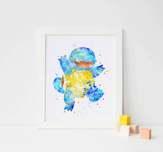 570x533 Pokemon Squirtle Pokemon Art Pokemon Poster Pokemon Printable - Pokemon Watercolor
