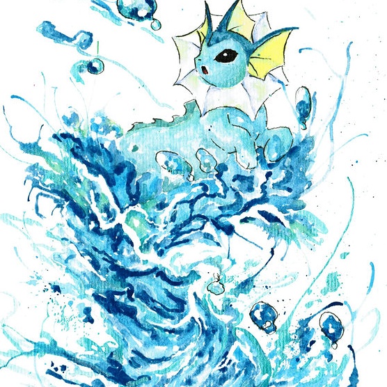 556x556 Stunning Pokemon Watercolor Art - Pokemon Watercolor