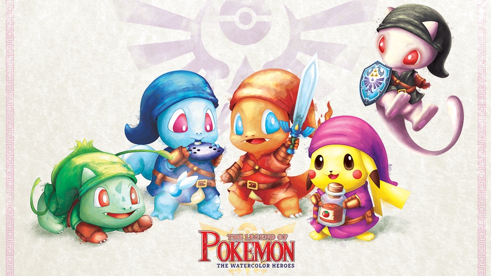 970x545 These Pokemon And Zelda Watercolor Mashups Are Perfect Nerdist - Pokemon Watercolor