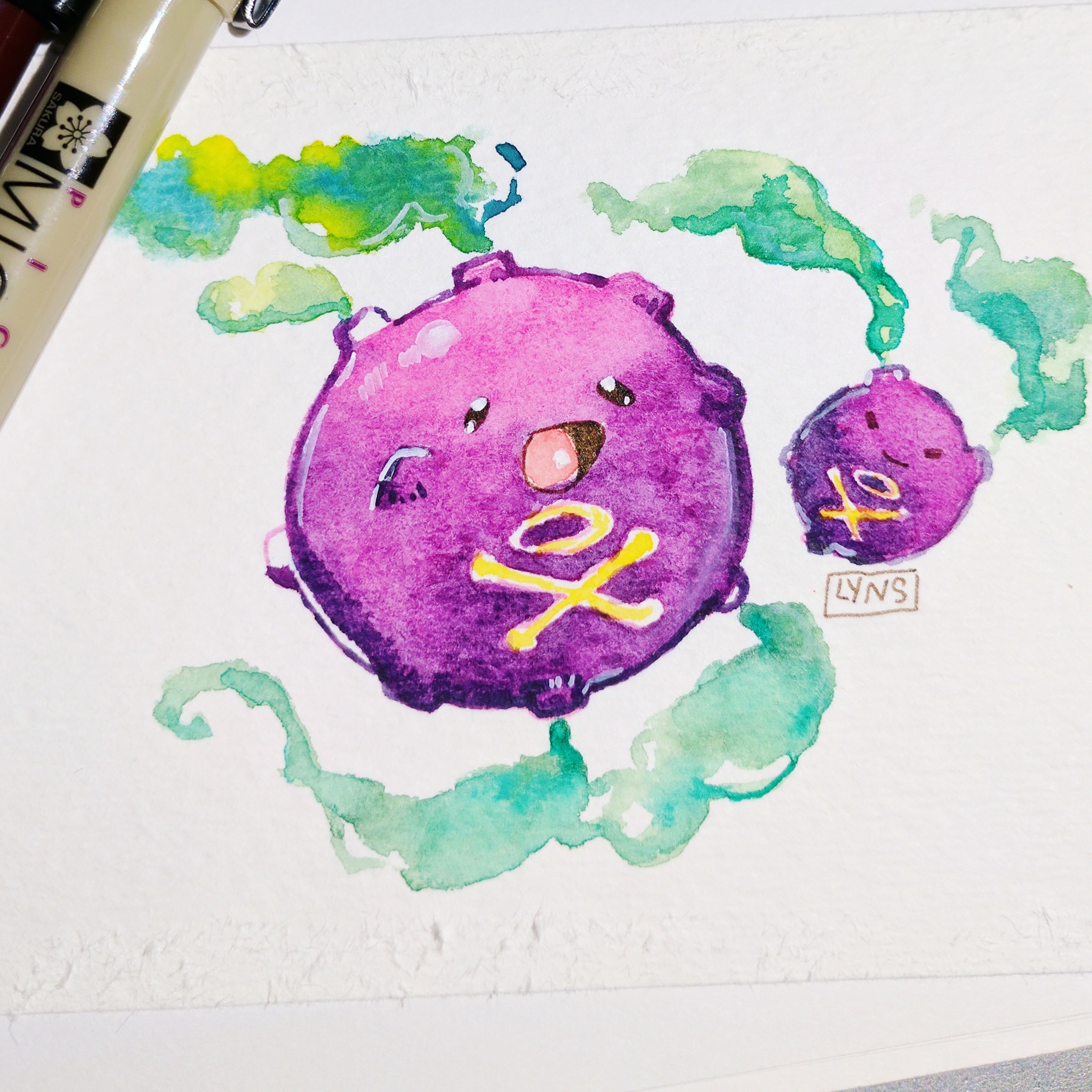 2437x2438 Tiny Cute Watercolor Pokemon - Pokemon Watercolor