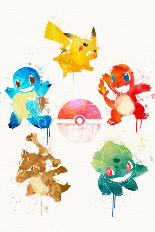 500x750 Watercolor Pokemon - Pokemon Watercolor