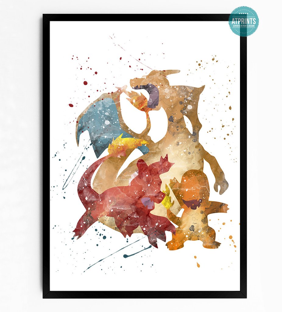926x1024 Pokemon Watercolour Art Print - Pokemon Watercolor Art
