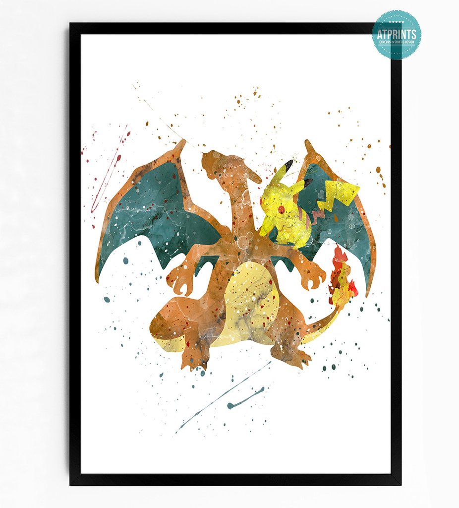 926x1024 Pokemon Watercolour Art Print - Pokemon Watercolor Art