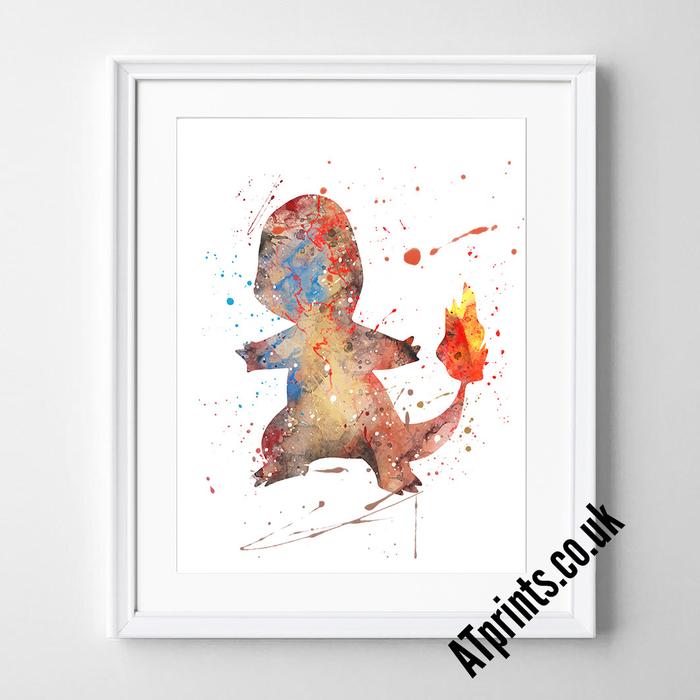 700x700 Pokemon Watercolour Art Print - Pokemon Watercolor Art
