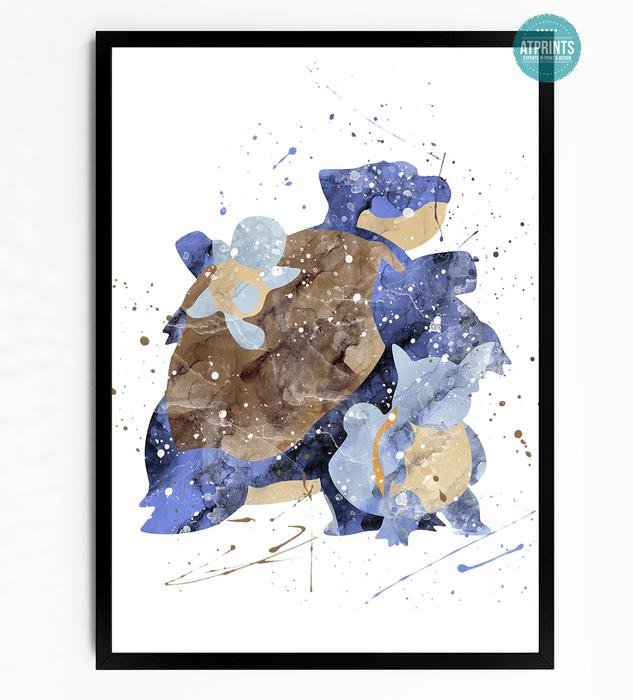 633x700 Pokemon Watercolour Art Print - Pokemon Watercolor Art