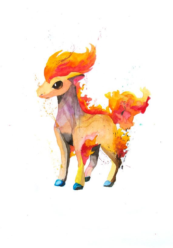 570x816 Ponyta - Pokemon Watercolor Original