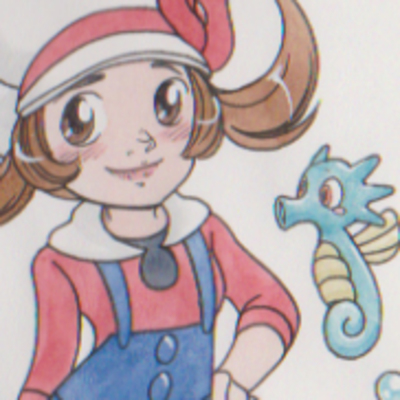 400x400 Scuttlebutt Ink Pokemon Lyra - Pokemon Watercolor Original