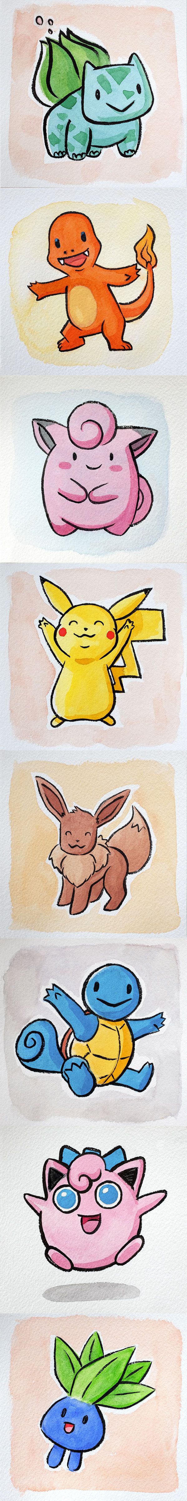 600x4800 9 Best Images About Dibujos Drawings, Gouache - Pokemon Watercolor Original