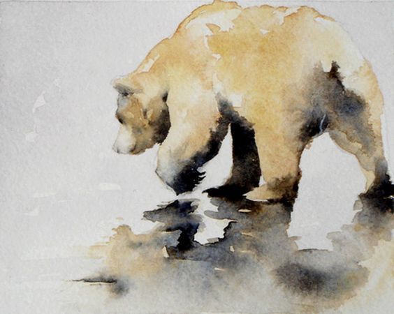 564x450 Polar Bear Watercolor By September Vhay Arte Bear - Polar Bear Watercolor