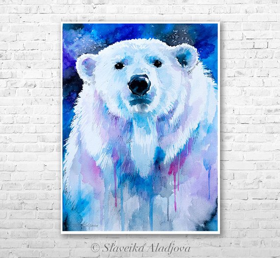 Polar Bear Watercolor at PaintingValley.com | Explore collection of ...