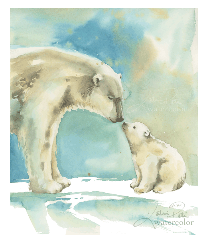 723x850 Katrina Pete - Polar Bear Watercolor