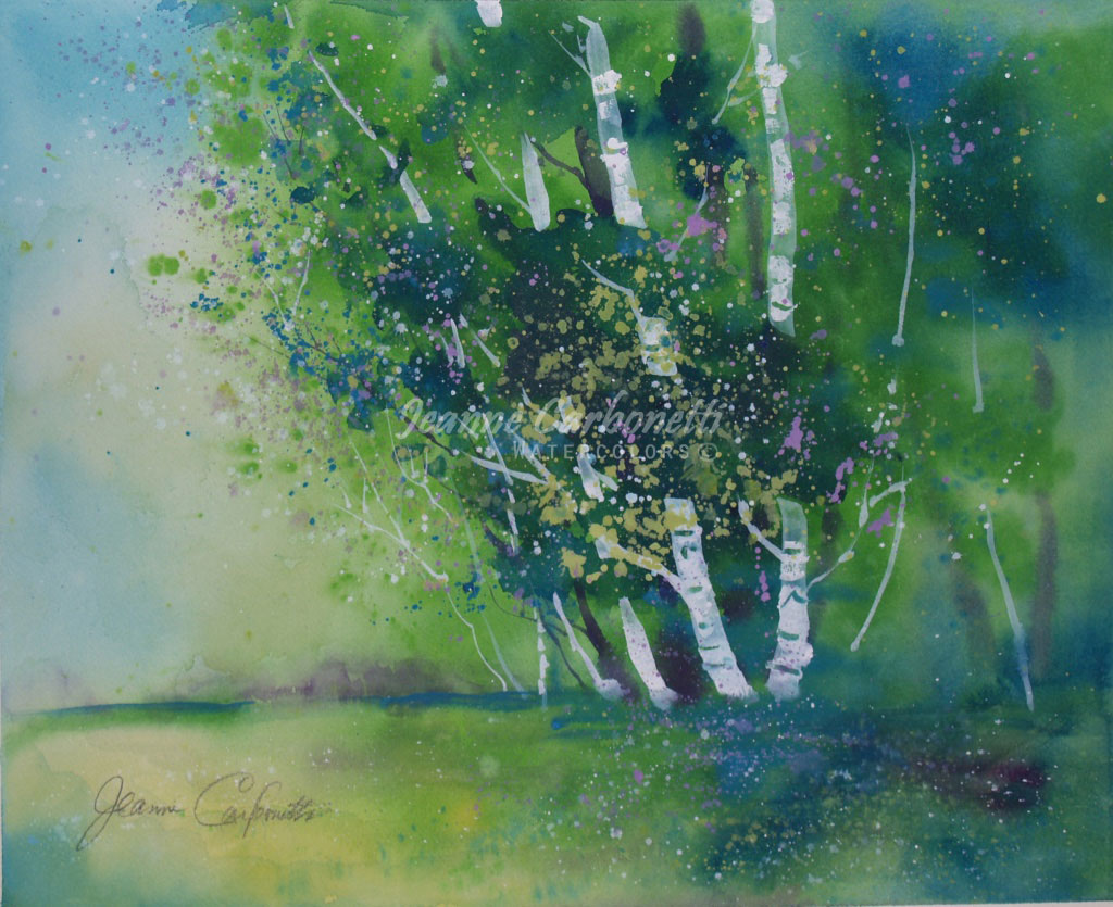 1024x835 Occum Pond, Summer - Pond Watercolor