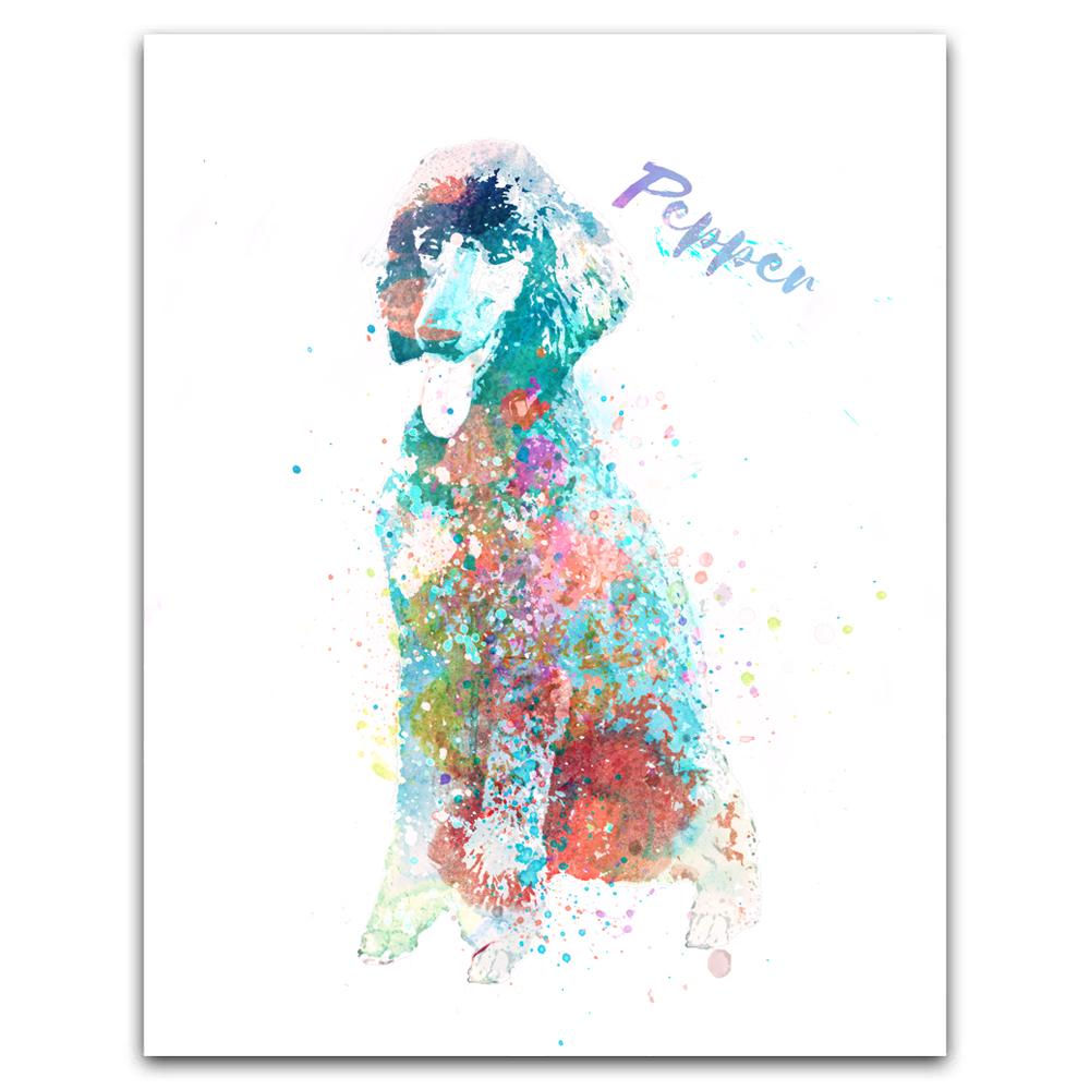 1000x1000 Poodle Gift Personal Prints Personalized Pet Art - Poodle Watercolor