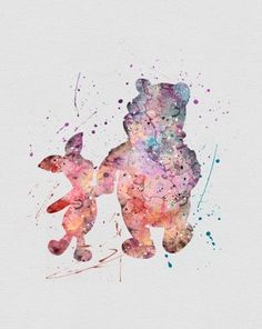 236x296 Pooh Print, Pooh Poster, Pooh Watercolor, Pooh Disney Art - Pooh Watercolor