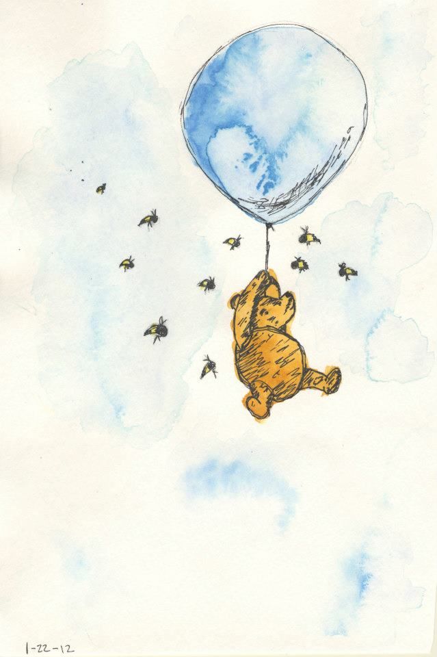 639x960 This Is Watercolor Artwork That I Did Of Winnie The Pooh (The Old - Pooh Watercolor