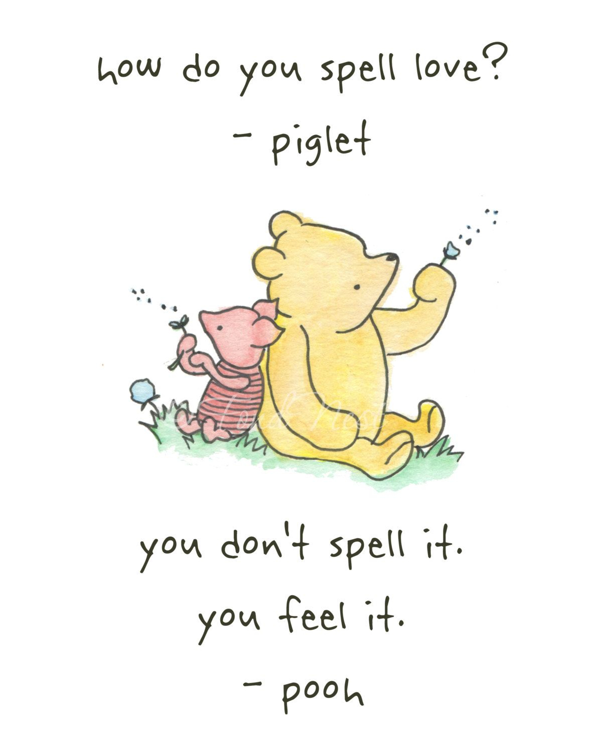 1200x1500 Winnie The Pooh Love Quotes Winnie The Pooh And Piglet Quote Wall - Pooh Watercolor