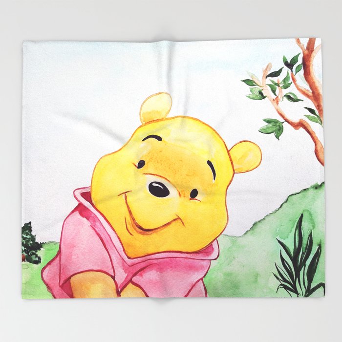 700x700 Winnie The Pooh, Watercolor Throw Blanket By Lubaost Society6 - Pooh Watercolor