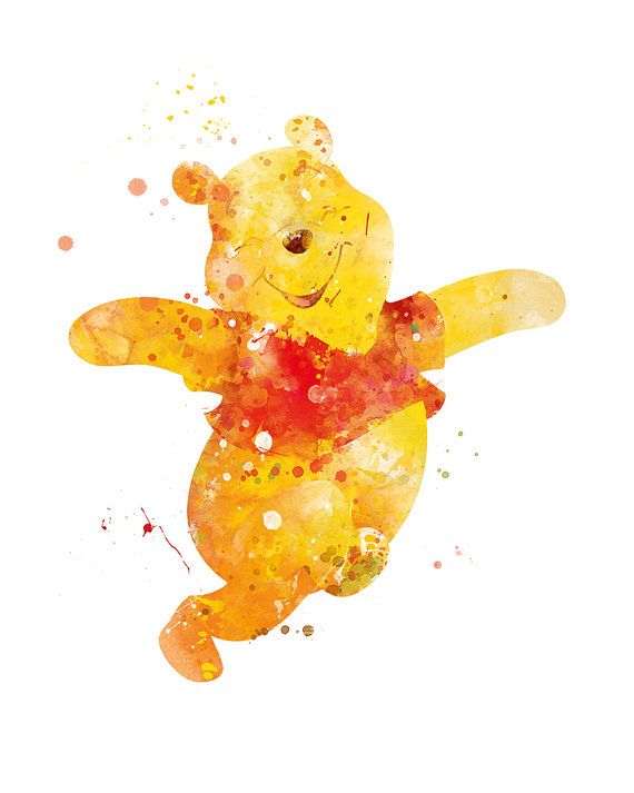 570x713 Winnie The Pooh Print Watercolor Winnie The Pooh Wall By Sprinnt - Pooh Watercolor