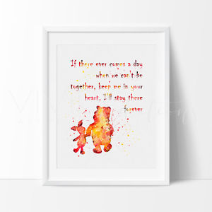 300x300 Winnie The Pooh Quote Watercolor Nursery Art Print Wall Decor Not - Pooh Watercolor