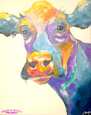300x377 Pop Art Cow - Pop Art Watercolor