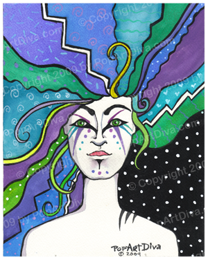 300x376 Pop Art Divas The Original Art Of Popartdiva - Pop Art Watercolor