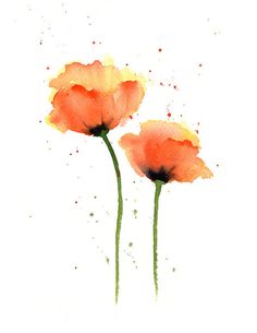 236x305 Learning How To Paint Watercolor Poppies, My Way Part 3 - Poppy Paintings Watercolor