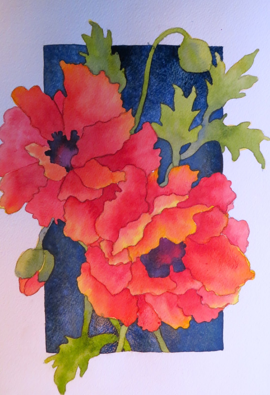 1096x1600 The Painted Prism Watercolor Workshop Painting Red Poppies - Poppy Paintings Watercolor