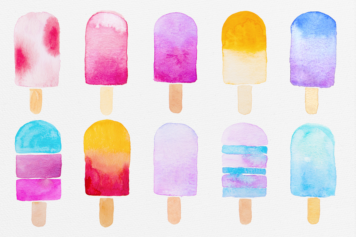 Popsicle Watercolor at PaintingValley.com | Explore collection of