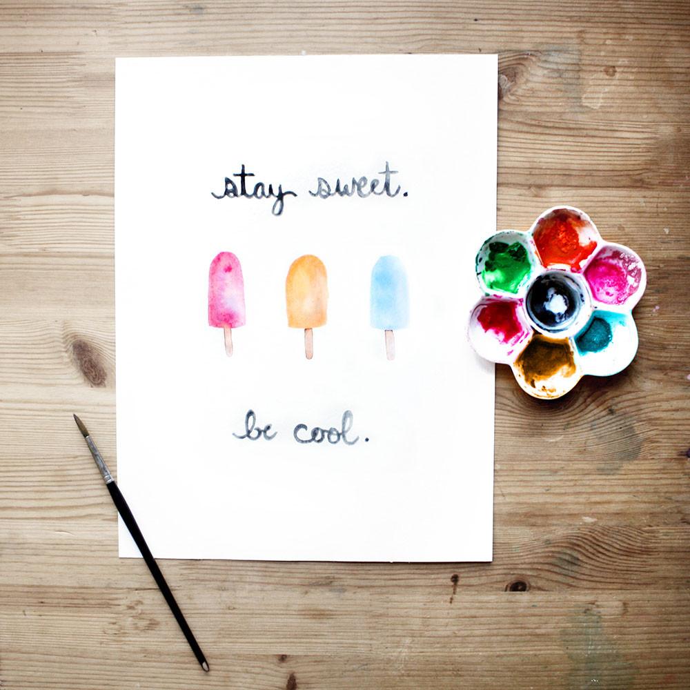 1000x1000 Watercolor Popsicle Painting Workshop Brooklyn Craft Company - Popsicle Watercolor