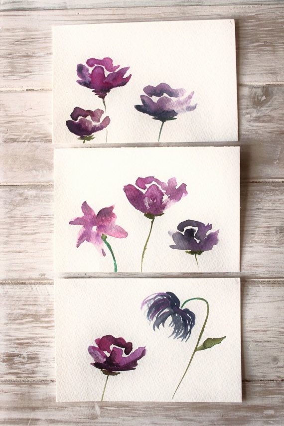 570x855 Original Art Cards, Watercolor Postcards Hand Painted Original - Postcard Watercolor