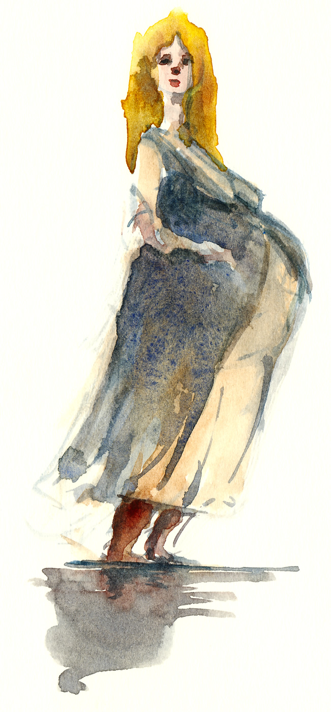 651x1400 Pregnant Girl The Hiking Artist Project By Frits Ahlefeldt - Pregnant Woman Watercolor