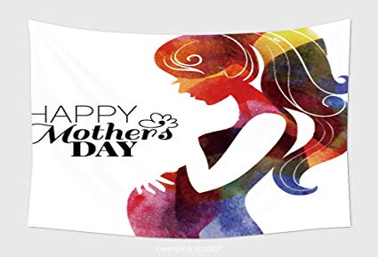 425x289 Home Decor Tapestry Wall Hanging Watercolor Beautiful - Pregnant Woman Watercolor