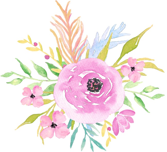 650x592 Beautiful Hand Painted Watercolor Flowers, Watercolor Clipart - Pretty Watercolor