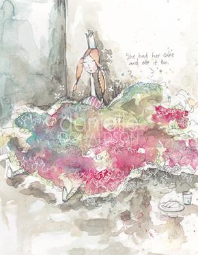 290x372 Pretty Watercolor Art Tutu Girl No. Danielle Donaldson - Pretty Watercolor