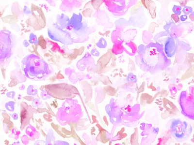 400x300 Abstract Watercolor Floral Pattern By Angie Baldelomar - Pretty Watercolor