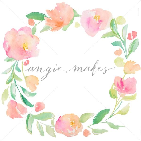 600x600 A Cute, Download Able Painted Flower Wreath Background - Pretty Watercolor Background